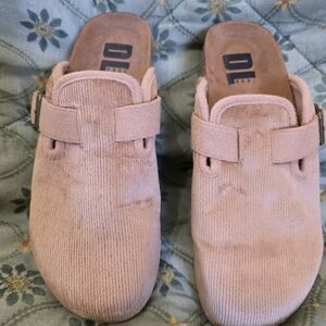 Dirty Laundry Brown Corduroy Clogs